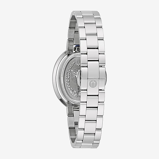 Bulova Womens Silver Tone Stainless Steel Bracelet Watch 96l331