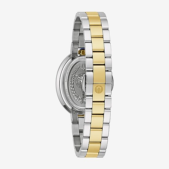 Bulova Womens Two Tone Stainless Steel Bracelet Watch 98l320