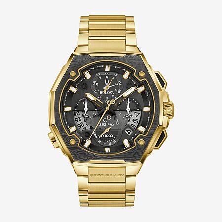 Bulova Precisionist Mens Chronograph Gray Stainless Steel Bracelet
