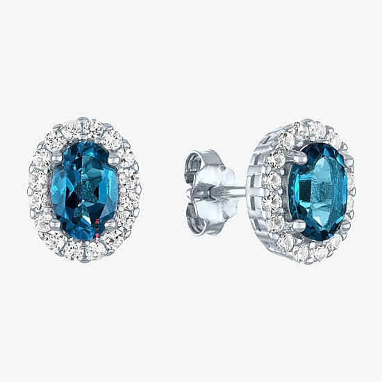 Womens Genuine Blue Topaz Sterling Silver 2-pc. Jewelry Set