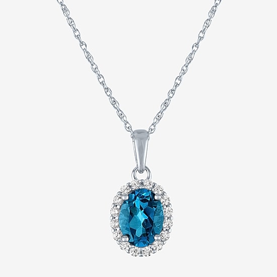 Womens Genuine Blue Topaz Sterling Silver 2-pc. Jewelry Set