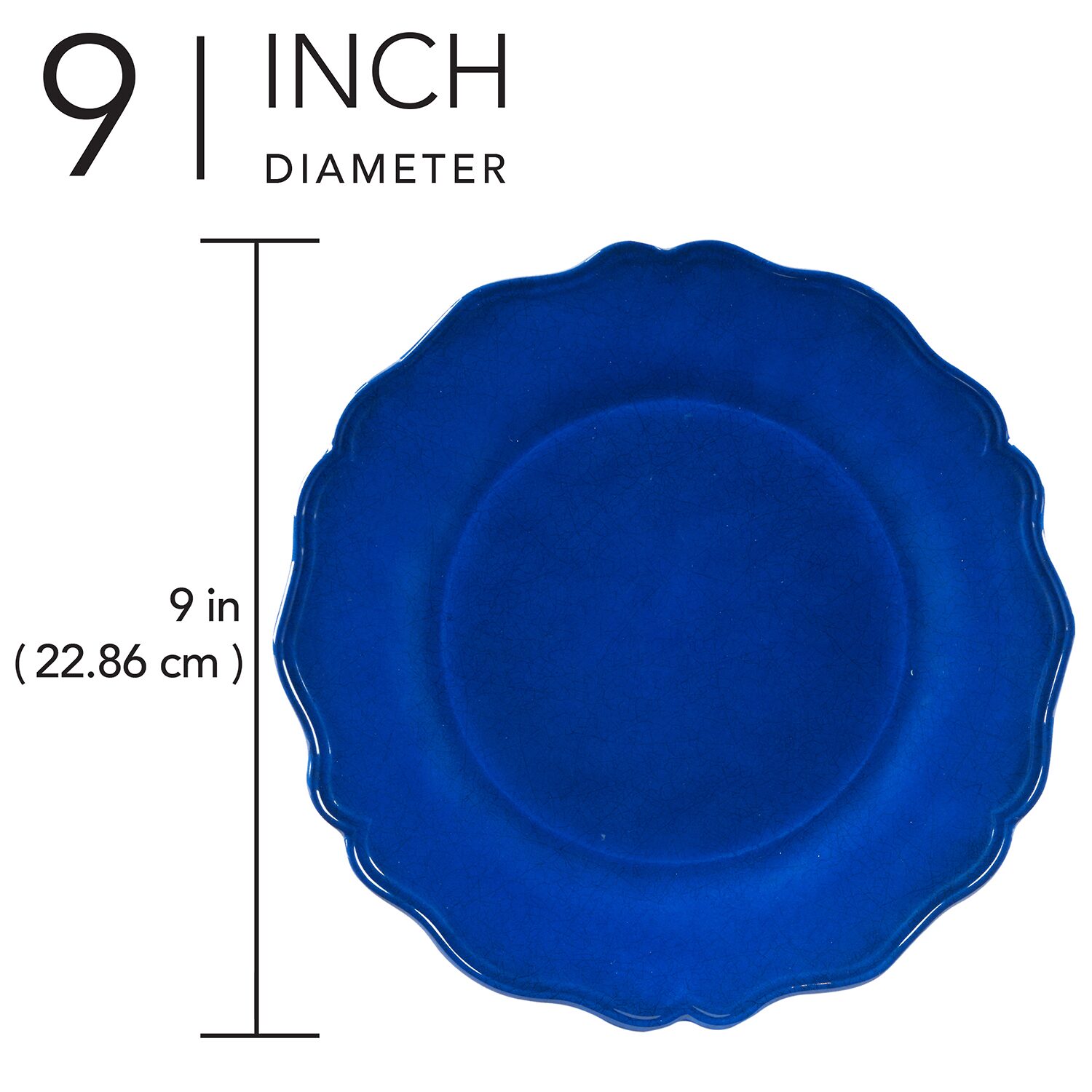 Certified International Red Crackle 4-pc. Melamine Salad Plate
