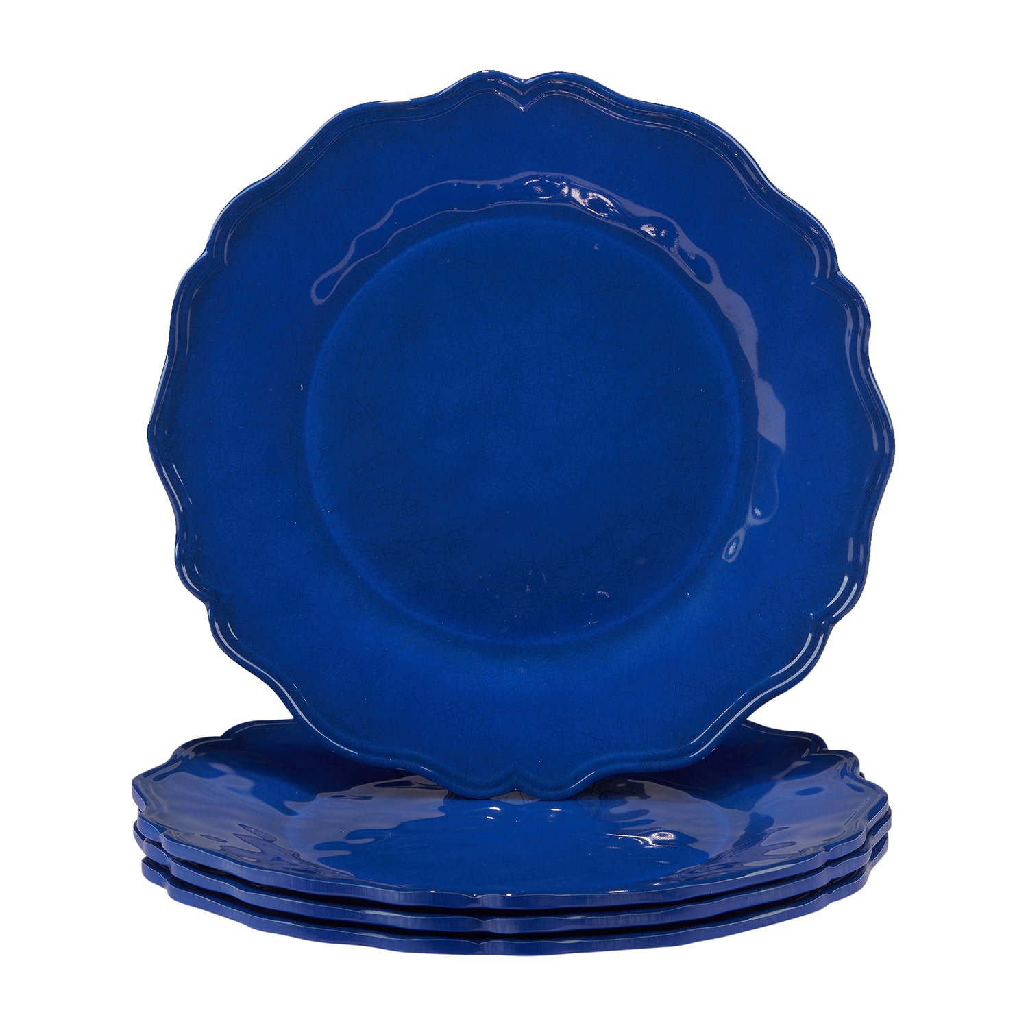 Certified International Red Crackle 4-pc. Melamine Salad Plate