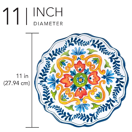 Certified International Flores 4-pc. Melamine Dinner Plate