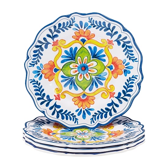 Certified International Flores 4-pc. Melamine Salad Plate
