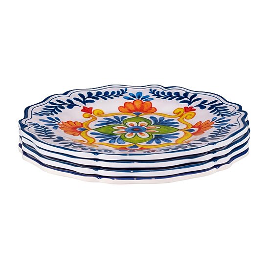 Certified International Flores 4-pc. Melamine Salad Plate