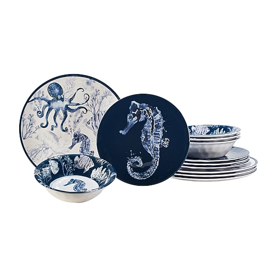 Certified International Sea Life 12-pc. Melamine Dinnerware Set