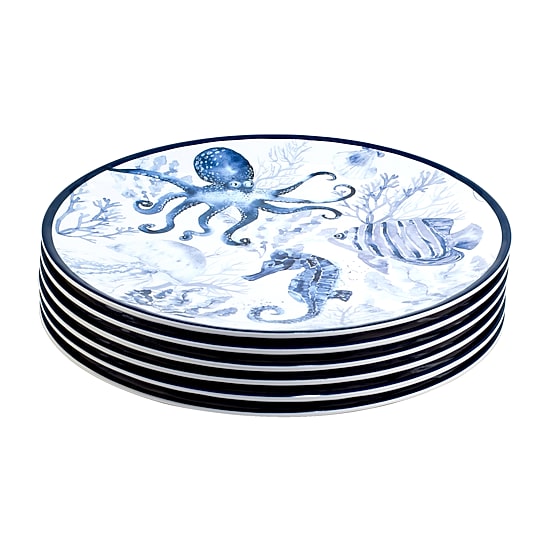 Certified International Sea Life 6-pc. Melamine Dinner Plate