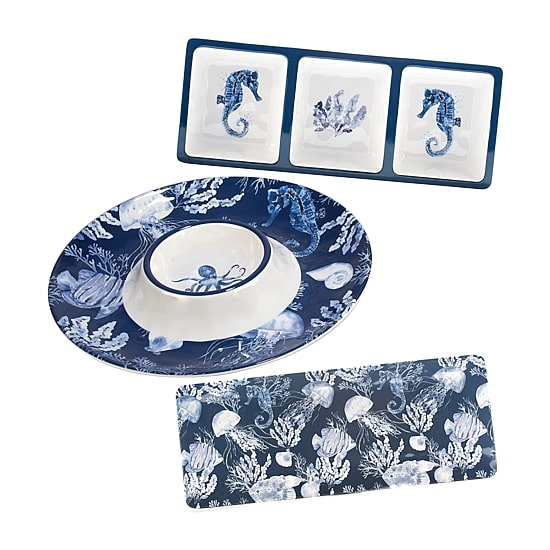 Certified International Sea Life 3-pc. Serving Set