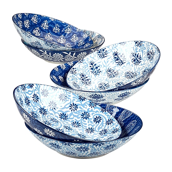 Certified International Carnival Blue 6-pc. Porcelain Soup Bowl
