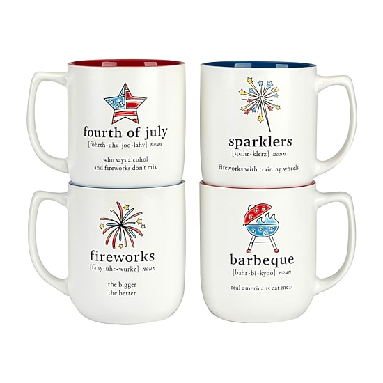 Certified International Patriotic 4-pc. Coffee Mug