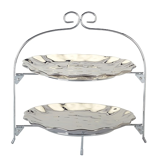 Certified International Silver Coast Porcelain Tiered Server