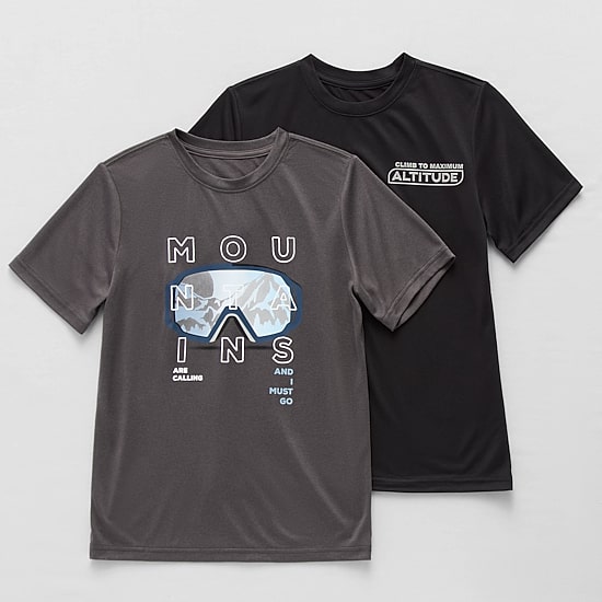 Xersion Performance Little & Big Kid Boys Crew Neck Short Sleeve Regular Fit 2-pc. Graphic T-Shirt