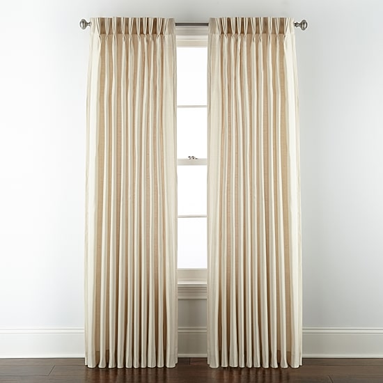 Liz Claiborne Supreme 10-Pleat Pinch Pleat Back Tab Light-Filtering Single Curtain Panel