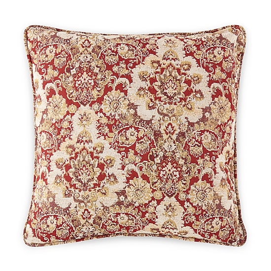 Paisley Feather Filled 20x20 Square Throw Pillow