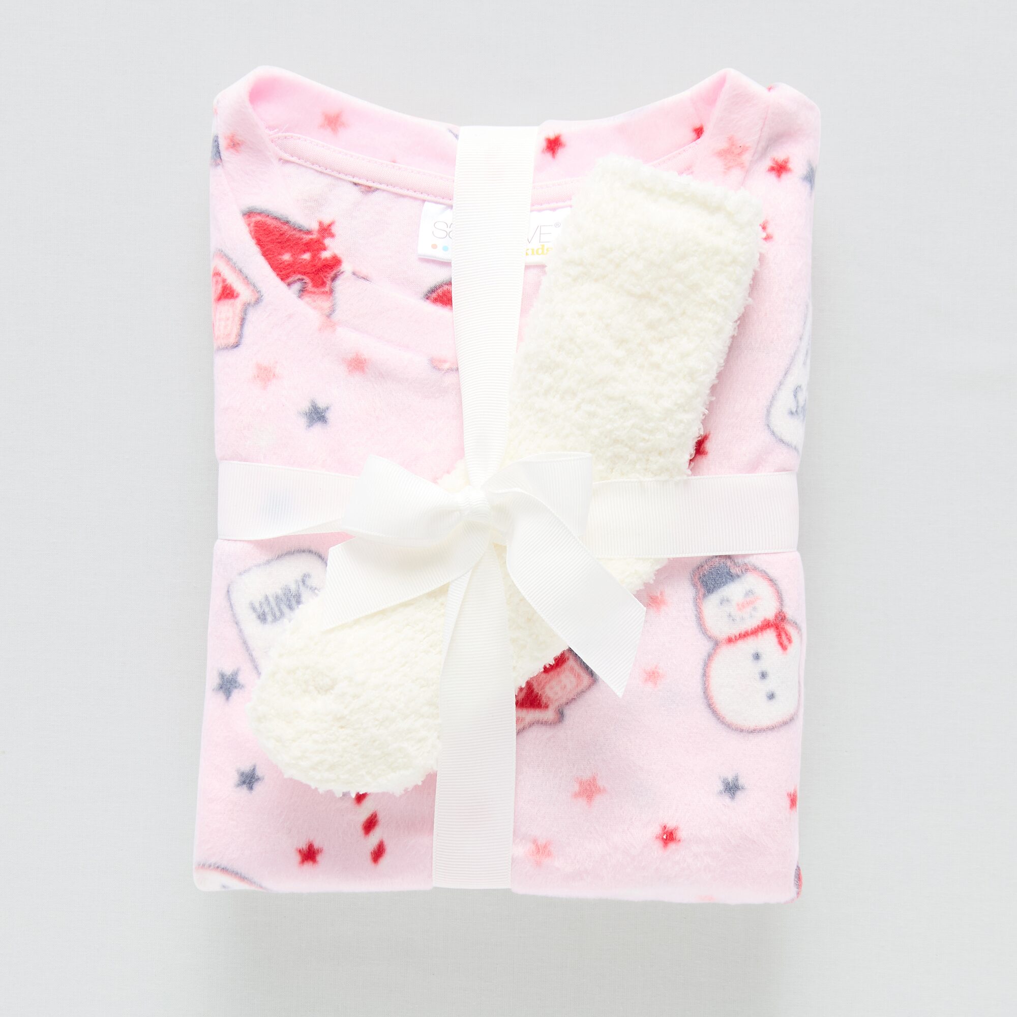 Little & Big Kid Girls Round Neck Long Sleeve 3-pc. Pajama Set