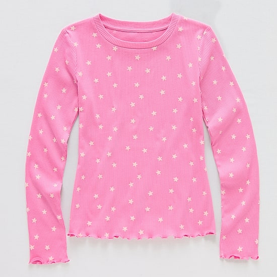 Thereabouts Little & Big Kid Girls Round Neck Long Sleeve T-Shirt