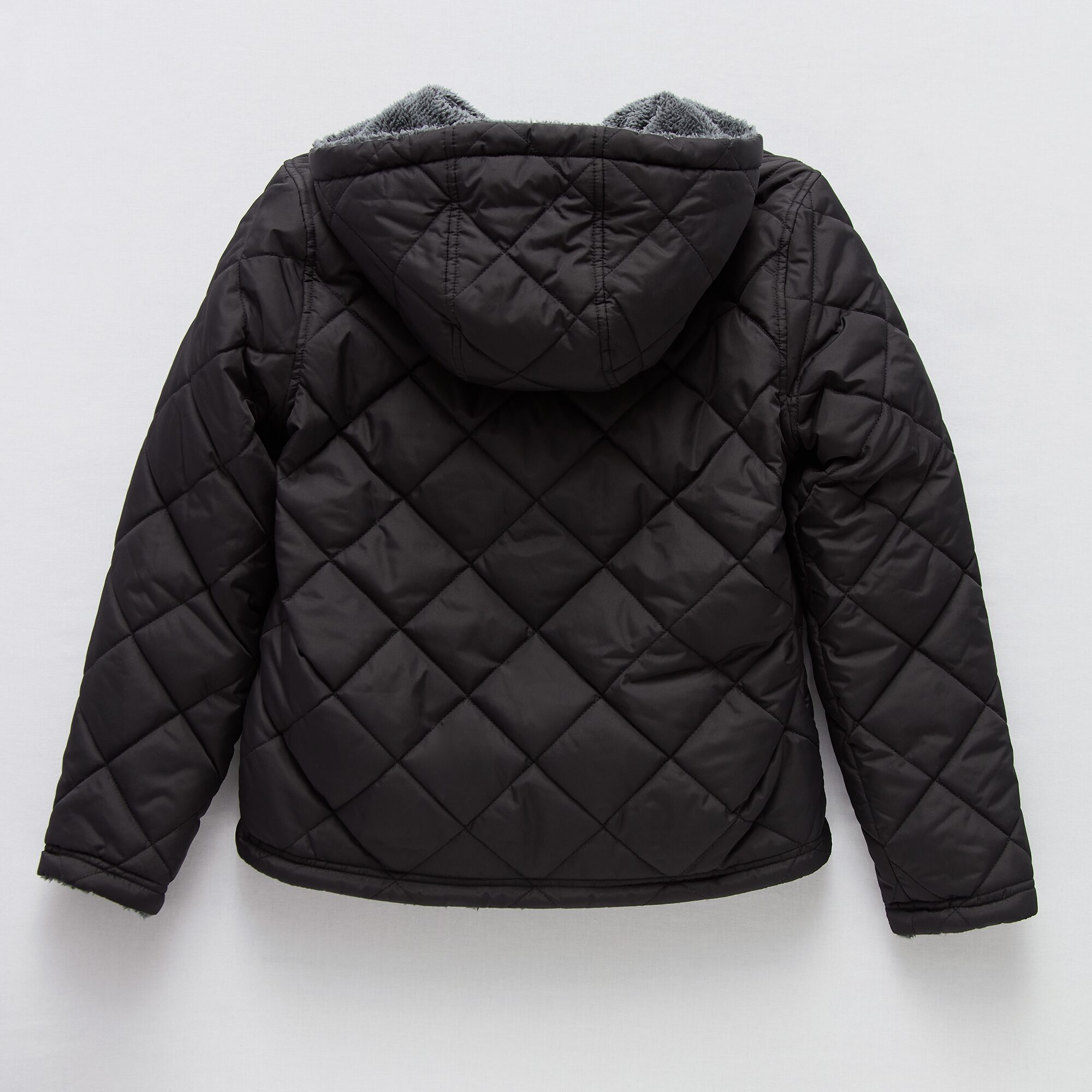 Free Country Little & Big Kid Boys Hooded Water Resistant Reversible Midweight Quilted Jacket