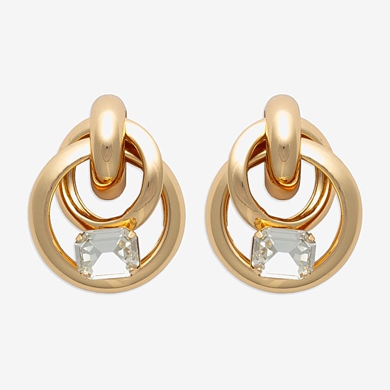 Bold Elements Gold Tone Womens Drop Earrings
