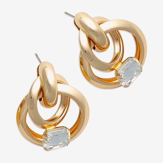 Bold Elements Gold Tone Womens Drop Earrings
