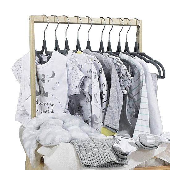 3 Stories Trading Company Baby Shower Gift Set Wardrobe Crate Unisex 33-pc.