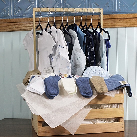 3 Stories Trading Company Baby Shower Gift Set Wardrobe Crate Boys 38-pc.