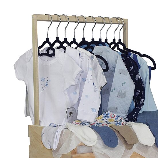 3 Stories Trading Company Baby Shower Gift Set Wardrobe Crate Boys 38-pc.