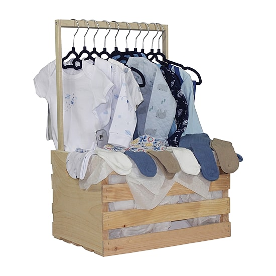 3 Stories Trading Company Baby Shower Gift Set Wardrobe Crate Boys 38-pc.