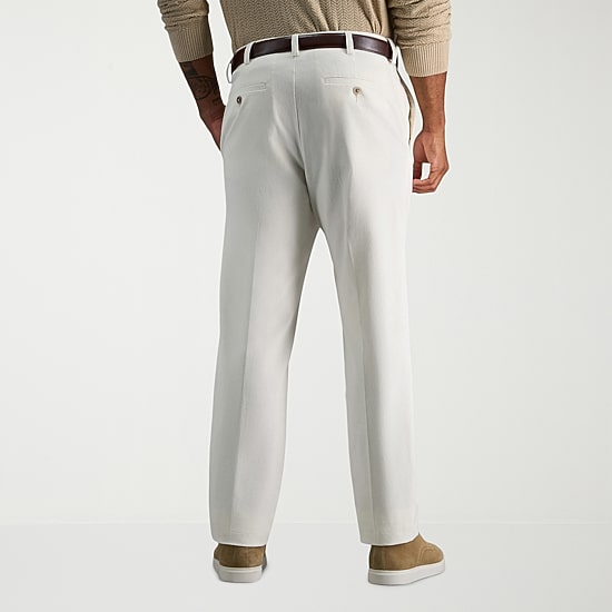 Haggar Stretch Corduroy Mens Classic Fit Flat Front Pant