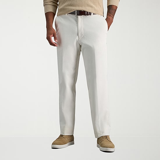 Haggar Stretch Corduroy Mens Classic Fit Flat Front Pant