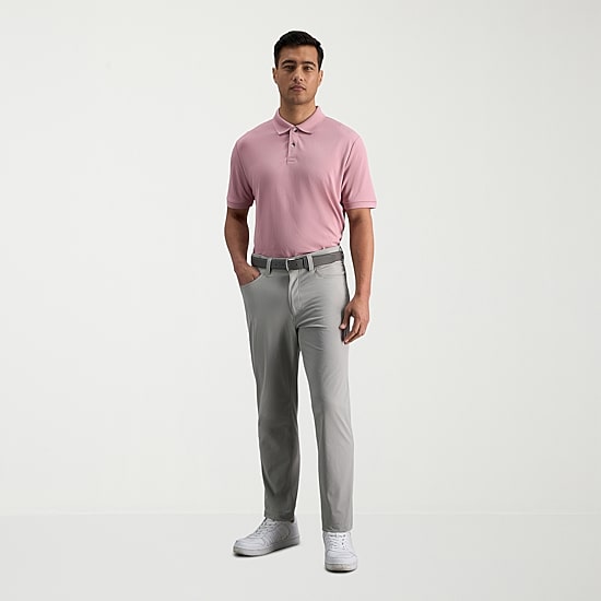 Haggar Sport Performance Nylon 5-Pocket Mens Straight Fit Flat Front Pant