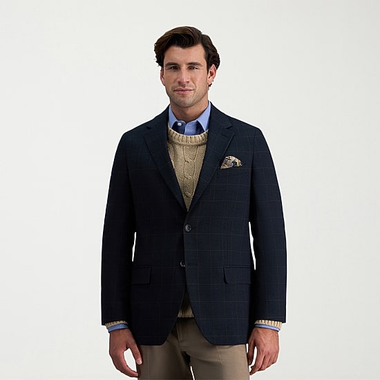 Haggar JMH Glen Plaid Mens Plaid Regular Fit Sport Coat