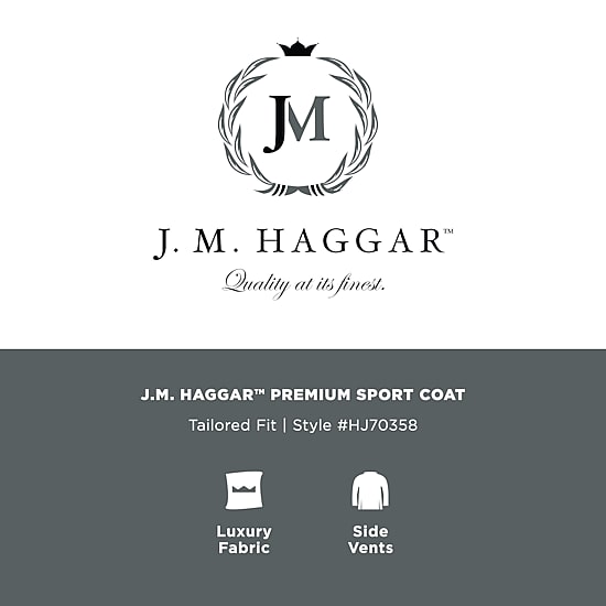Haggar JMH Glen Plaid Mens Plaid Regular Fit Sport Coat