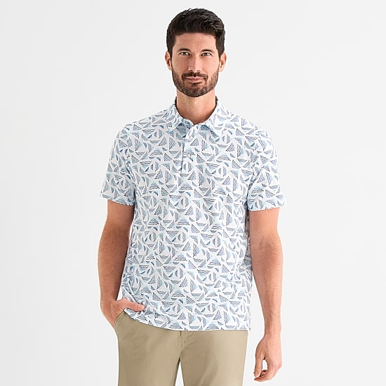 St. John's Bay Performance Mens Classic Fit Short Sleeve Polo Shirt
