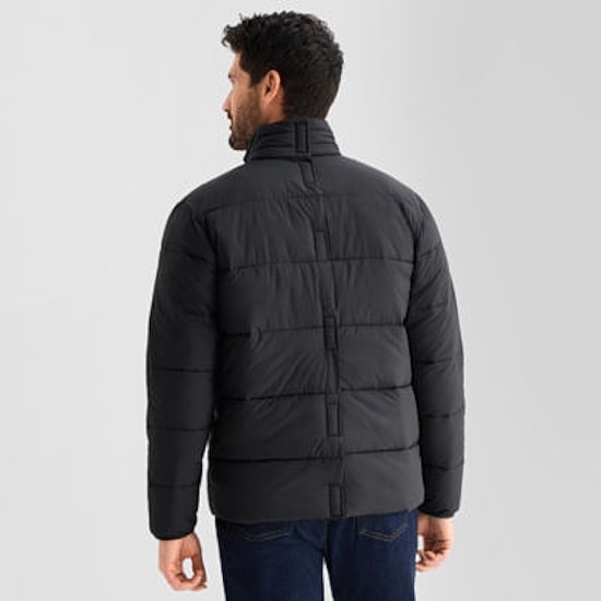 St. John's Bay Mens Adaptive Water Resistant Easy-on + Easy-off Midweight Puffer Jacket