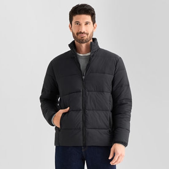 St. John's Bay Mens Adaptive Water Resistant Easy-on + Easy-off Midweight Puffer Jacket