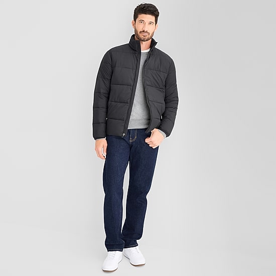 St. John's Bay Mens Adaptive Water Resistant Easy-on + Easy-off Midweight Puffer Jacket