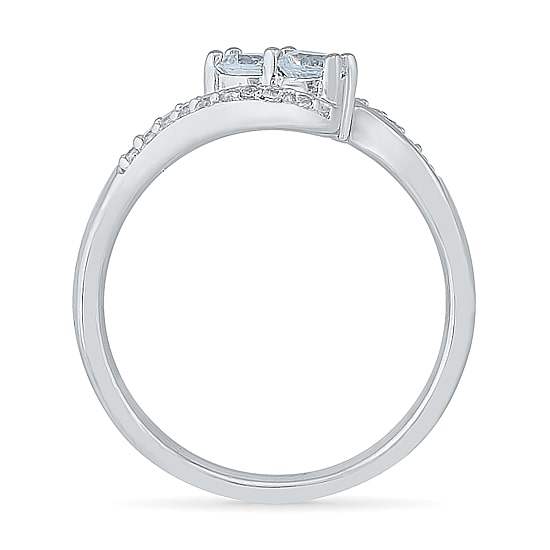 Womens 3/8 CT. T.W. Natural White Diamond 10K Gold Cocktail Ring
