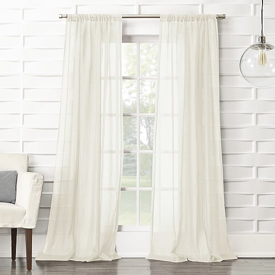 Lichtenberg Lola Rod Pocket Sheer Single Curtain Panel