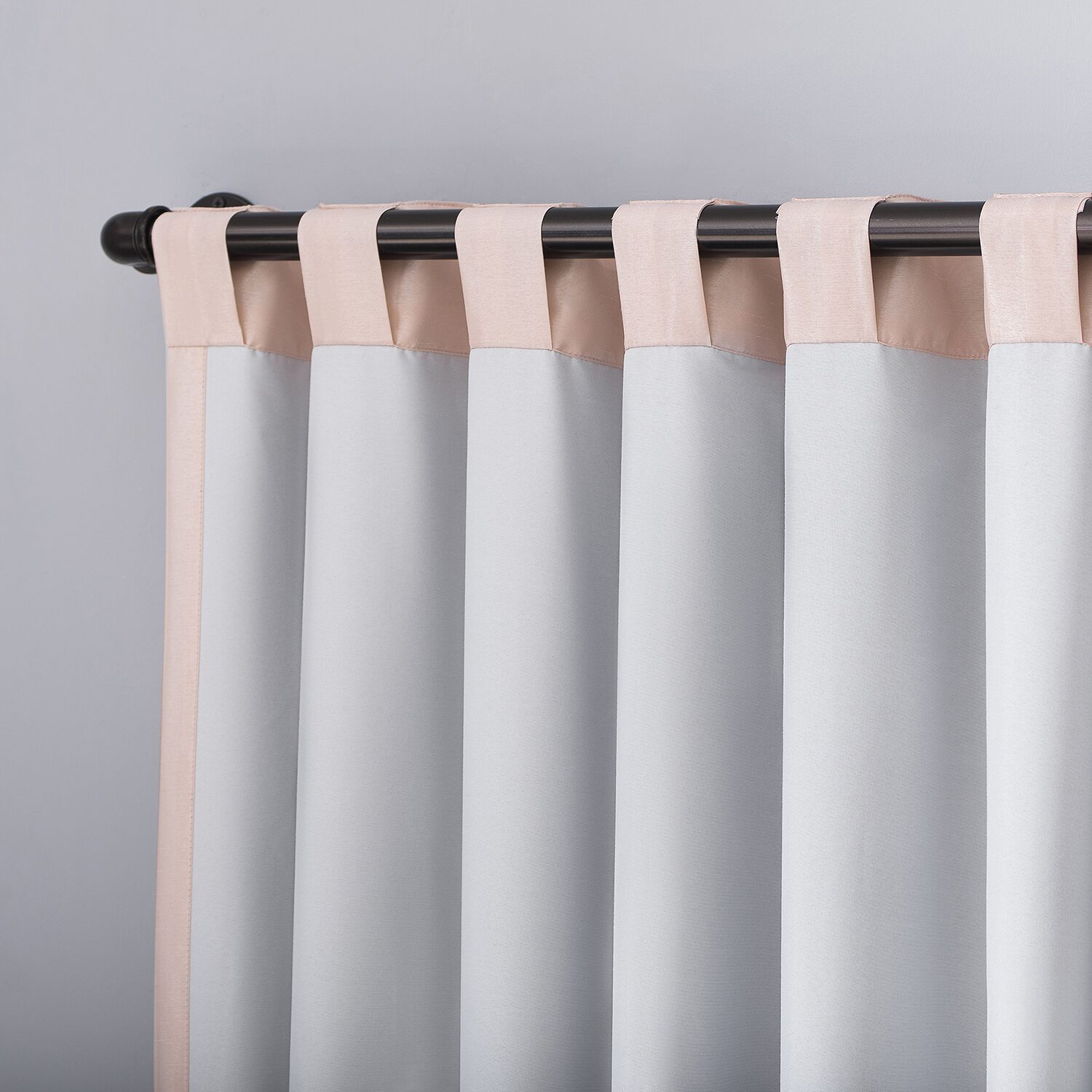 Sun Zero Evelina Faux Dupioni Silk Thermal Extreme Back Tab Energy Saving 100% Blackout Single Curtain Panel