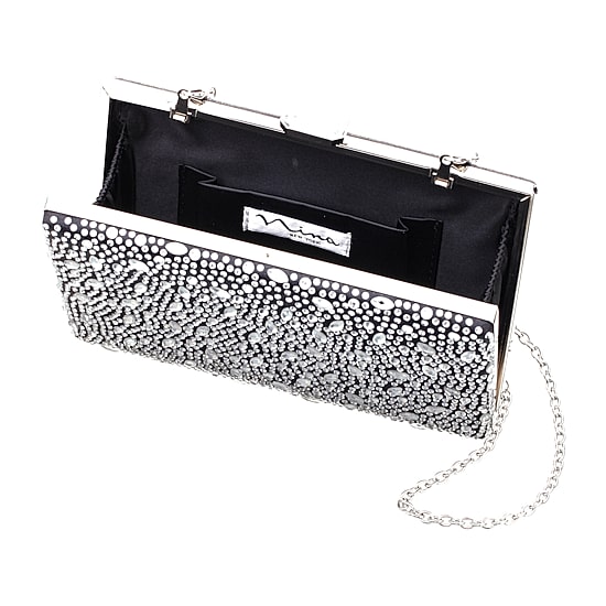 I. Miller Villie Crystal Pattern Minaudiere Evening Bag