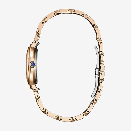 Citizen Womens Diamond Accent Gold Tone Stainless Steel Bracelet Watch Em1098-68d