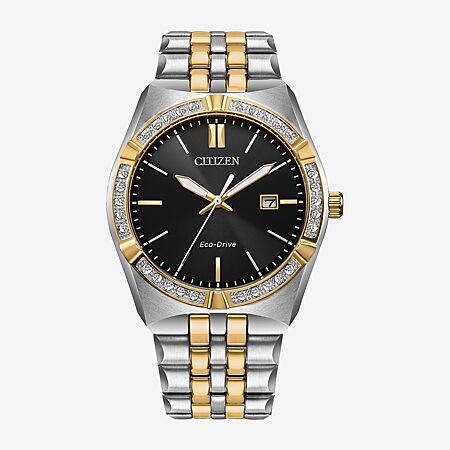 Citizen Corso Mens Two Tone Stainless Steel Bracelet Watch Bm7334