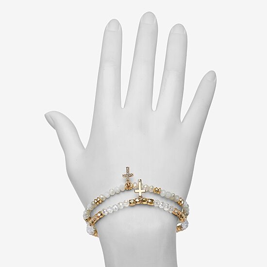 Bijoux Bar Delicates Gold Tone Womens 2-pc. Bracelet Set