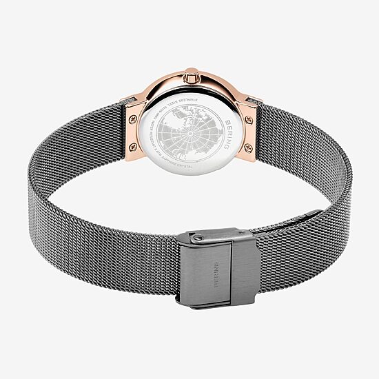 Bering Womens Gray Stainless Steel Bracelet Watch 10126-0663