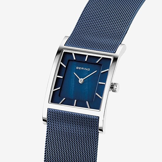 Bering Womens Blue Stainless Steel Bracelet Watch 10426-307-S