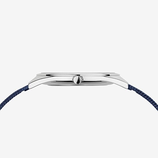 Bering Womens Blue Stainless Steel Bracelet Watch 17031-307