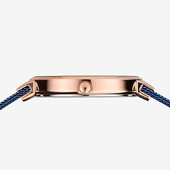 Bering Womens Blue Stainless Steel Bracelet Watch 14531-367