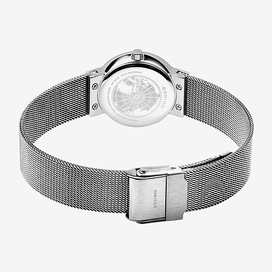 Bering Womens Silver Tone Stainless Steel Bracelet Watch 10126-000