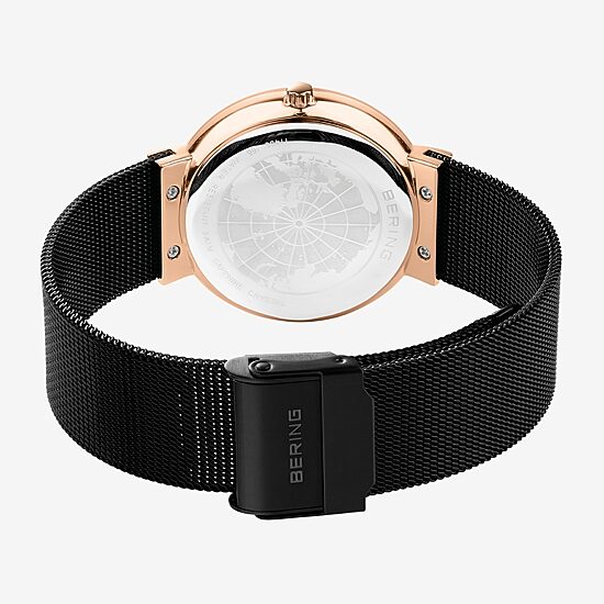 Bering Womens Black Stainless Steel Bracelet Watch 11435-166